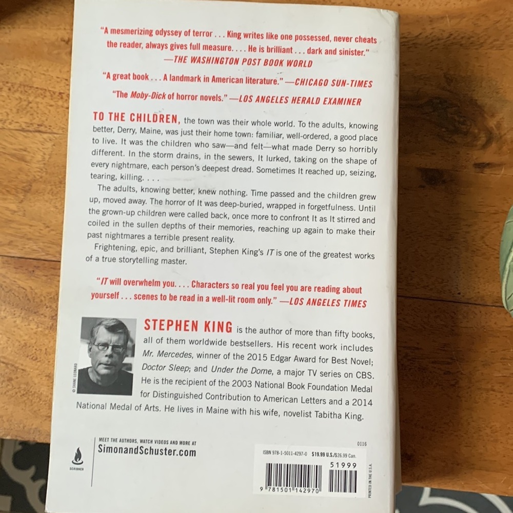 Stephen King IT Paperback First Edition Scriber 2016 - Picture 4 of 7